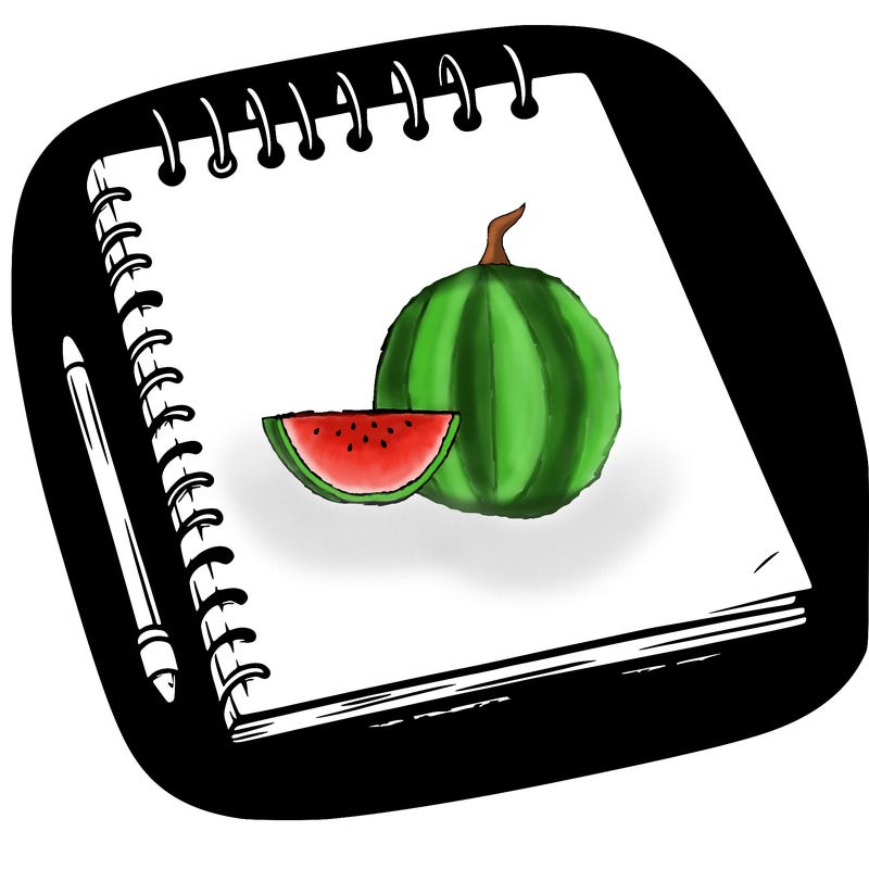a blank sketch pad