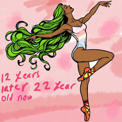 realistic woman dancer