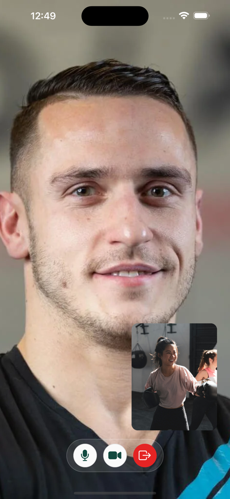 Sakura - Digital Health Care - A live video call session between a wellness coach and a user on the Sakura digital health app