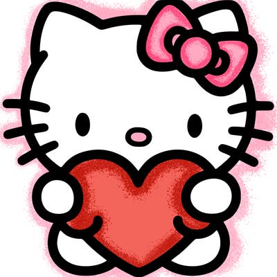 hello kitty with heart