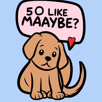 a puppy that says 5 like maybe
