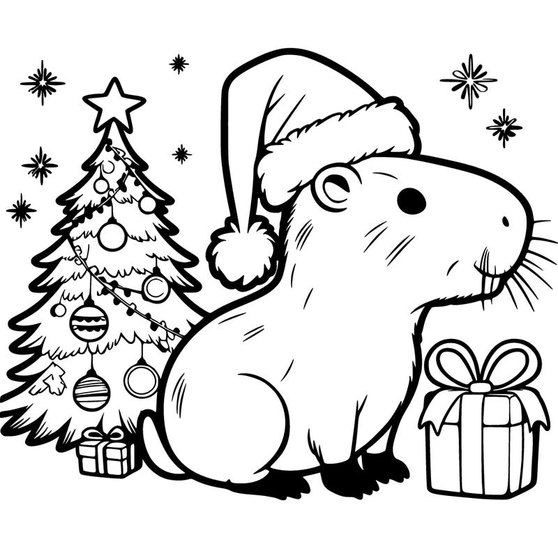 christmas capybara