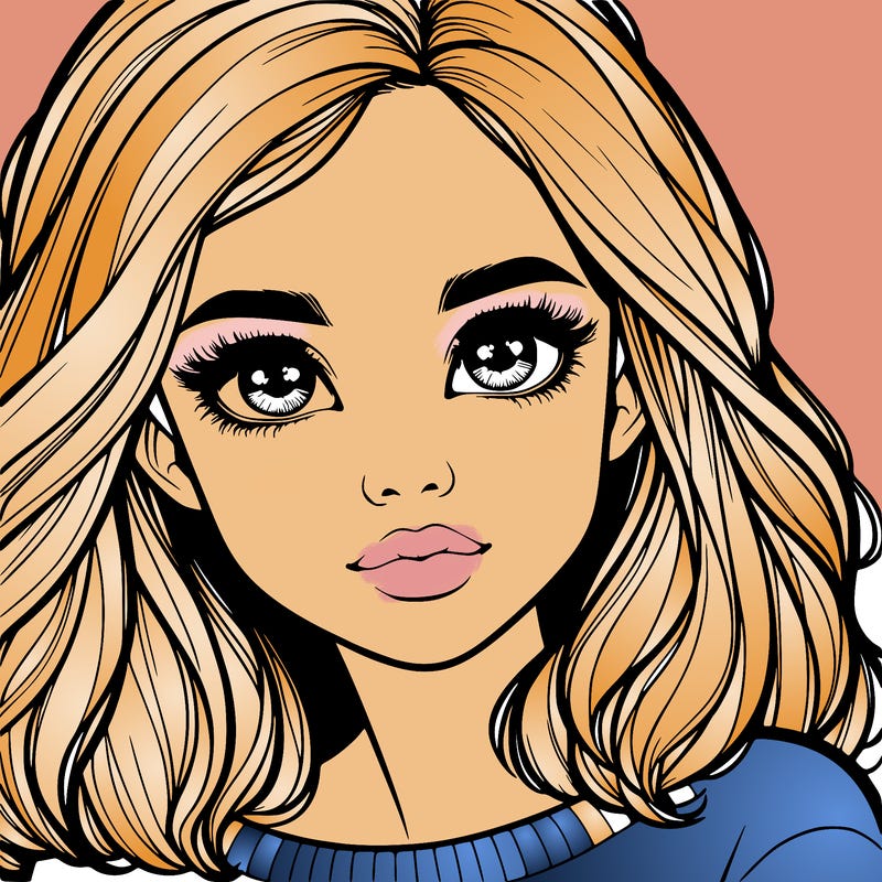 realistic girl whith cute eyes