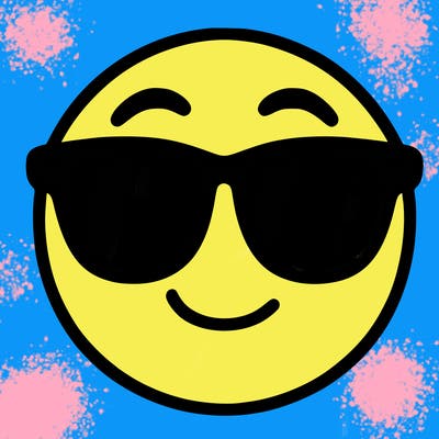 emoji with sunglasses