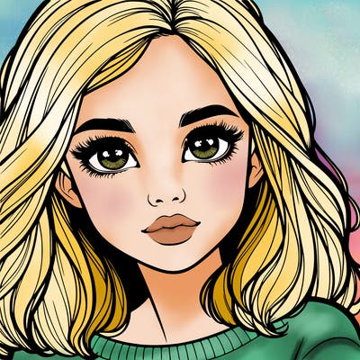 realistic girl whith cute eyes