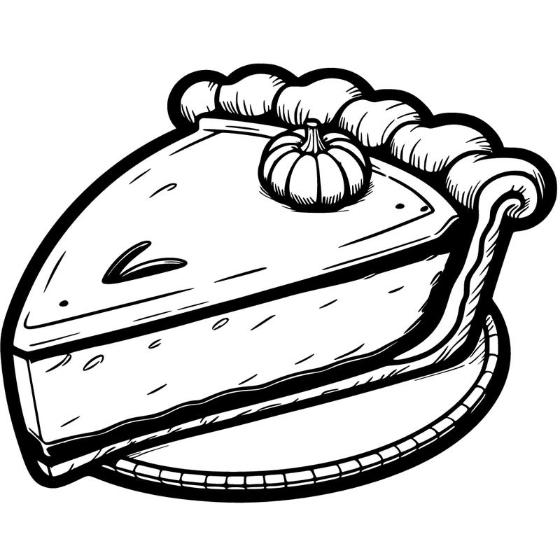 a slice of pumpkin pie.