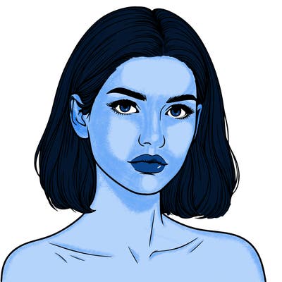 realistic portrait of woman