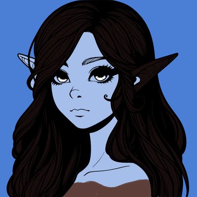 elf girl realistic dark fantasy