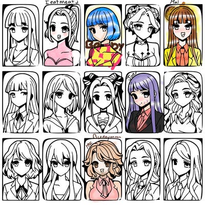 girls that look diffrent anime