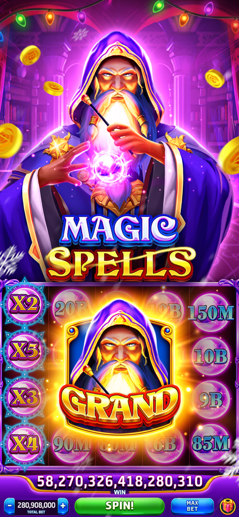 Slot machine a tema mago con incantesimi e ricompense jackpot