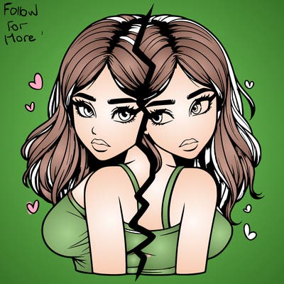 realistic girl split