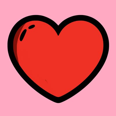 a blank heart