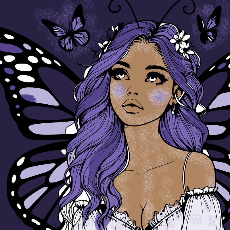 butterfly fairy realistic girl