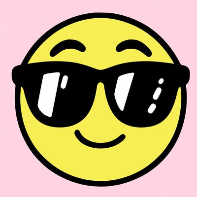 emoji with sunglasses