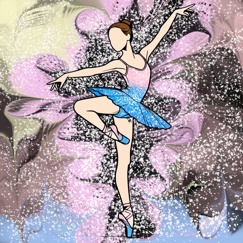 realistic person doing ballet