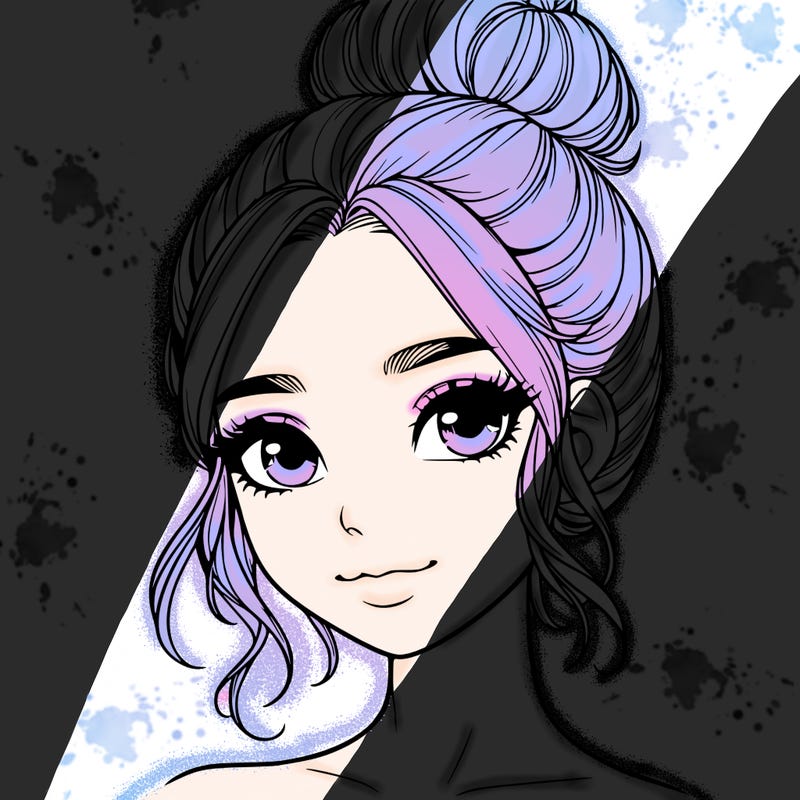 realistic pretty girl with hair in bun