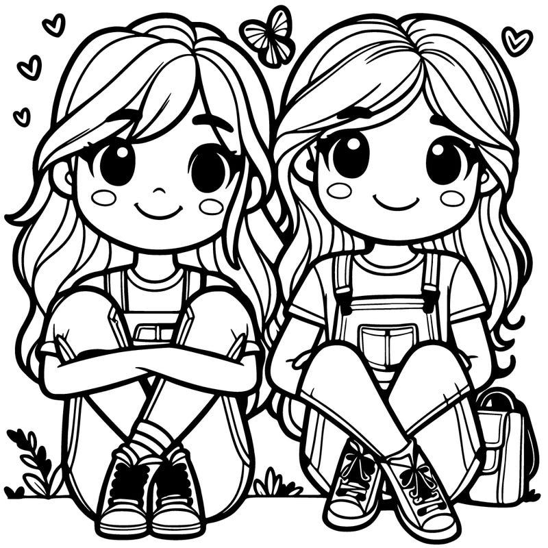 two best friends sitting down