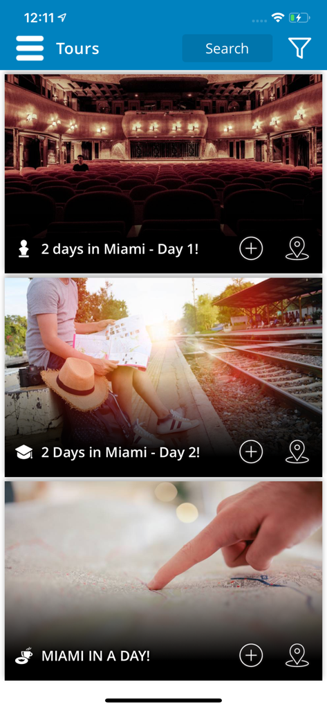 Curated daily tour itineraries for Miami Oklahoma on mobile app