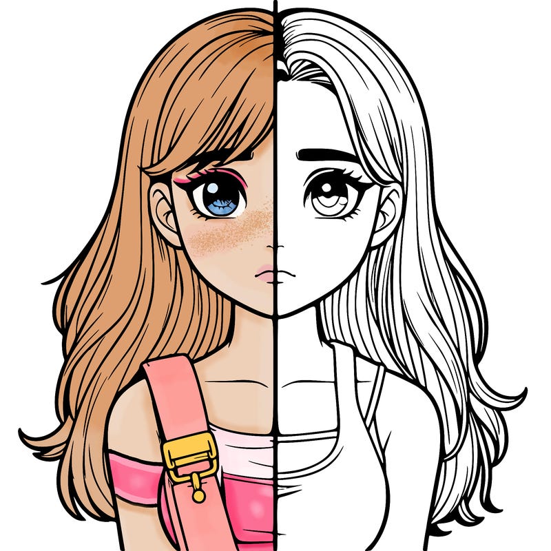 realistic girl split