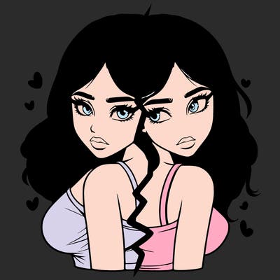 realistic girl split