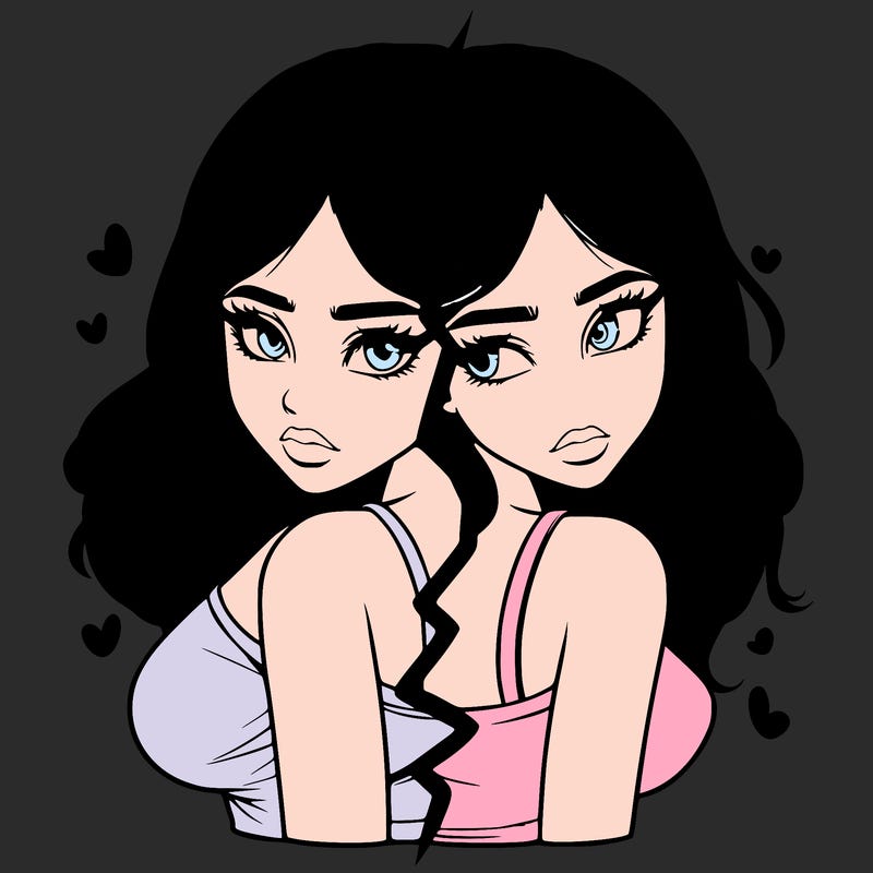 realistic girl split