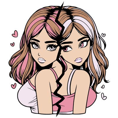 realistic girl split