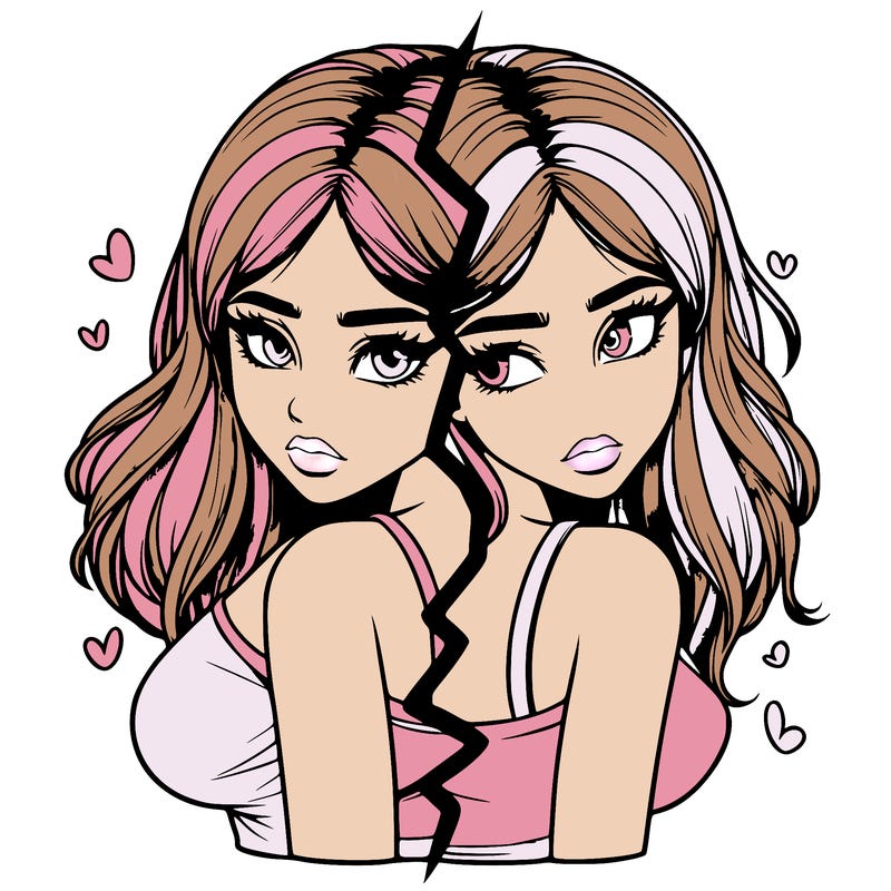 realistic girl split