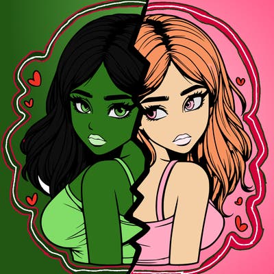 realistic girl split