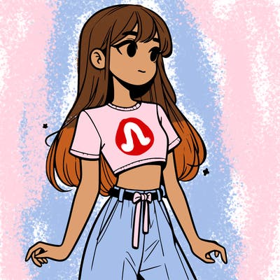 girl in a cute crop top
