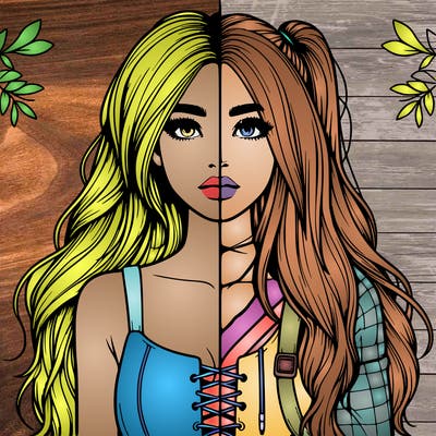 realistic girl split