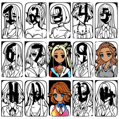 girls that look diffrent anime