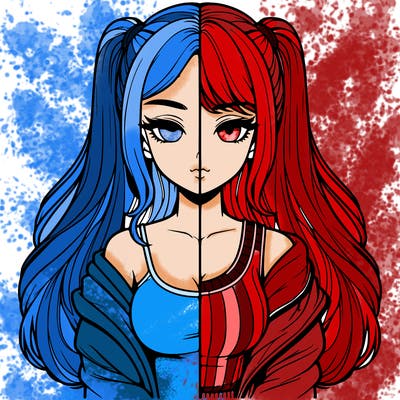 realistic girl split