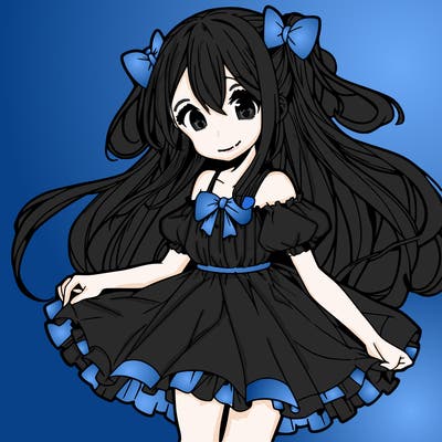 anime girl in small dress