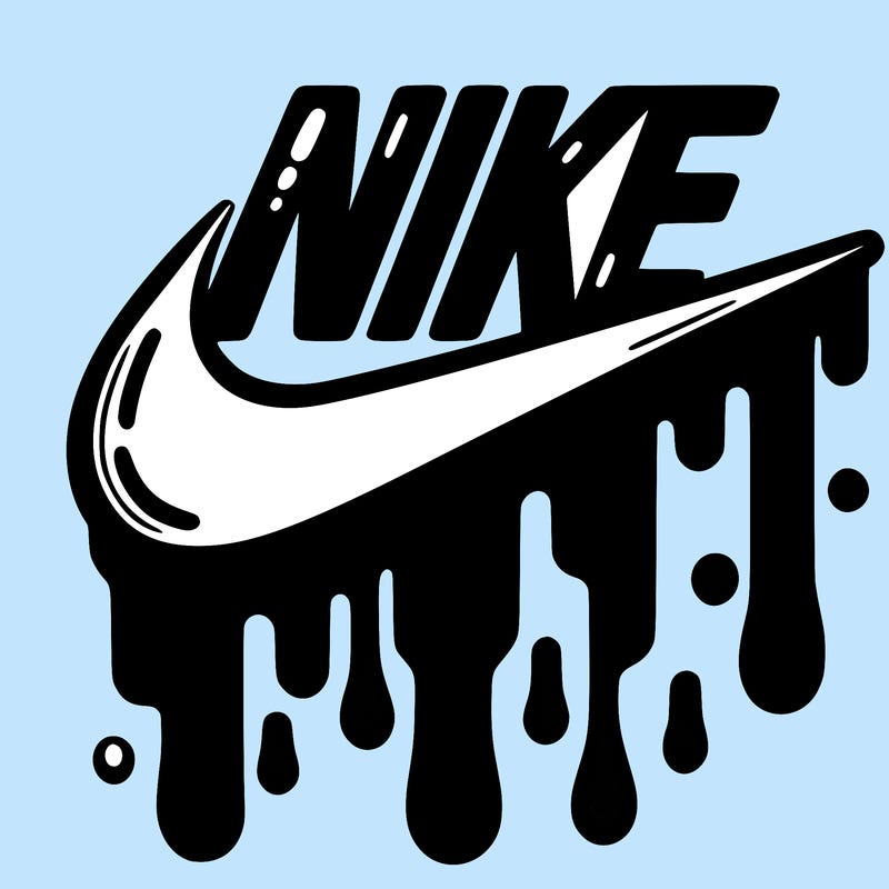 dripping nike logo