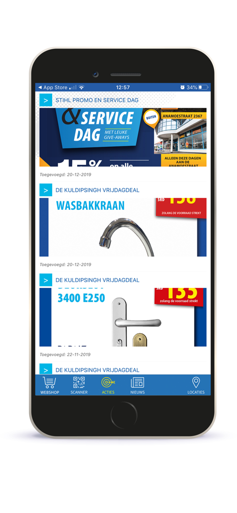 Kuldipsingh mobile app promotions tab showing weekly hardware deals and discounts