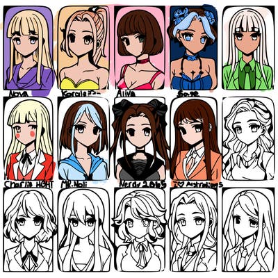 girls that look diffrent anime