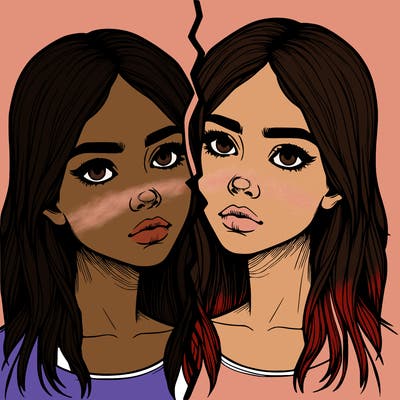 realistic girl split