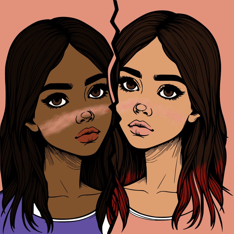 realistic girl split