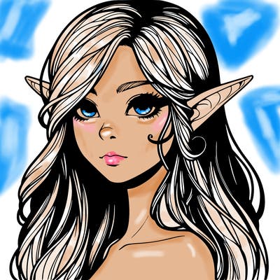 elf girl realistic dark fantasy