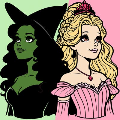 'elphaba and glinda (realistic)