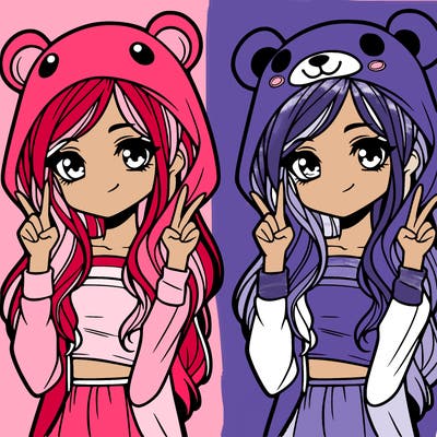 teen girl in animal costume