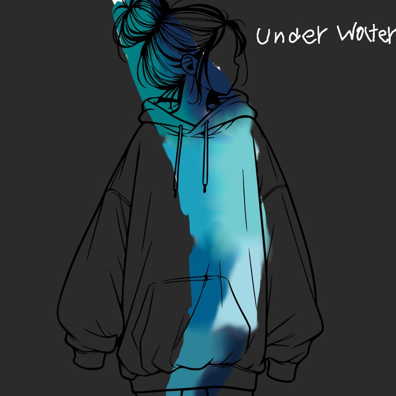 realistic girl with a oversized sweatshirt on and a bun