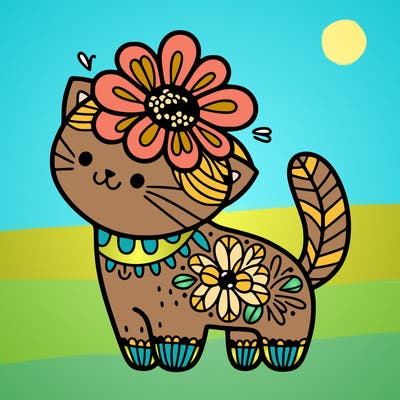 flower cat