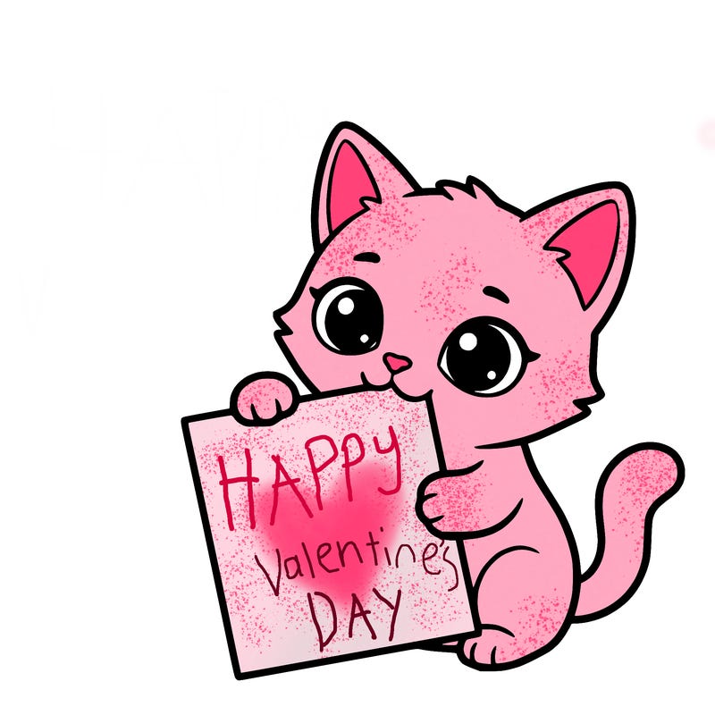 a small cat with a blank sheet of paper in its hand. the cat is sooooooo cute!