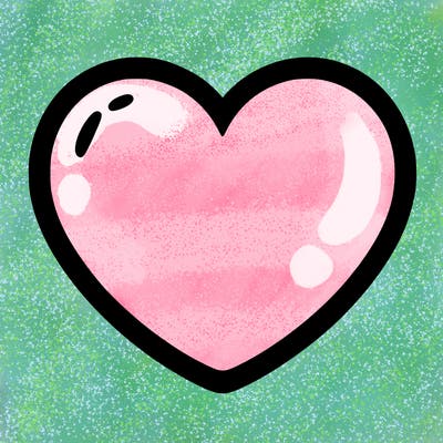 a blank heart