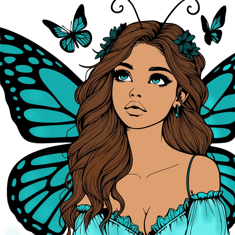 butterfly fairy realistic girl