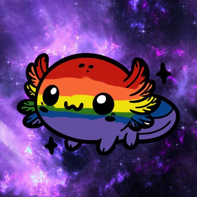 cute easy baby axolotl