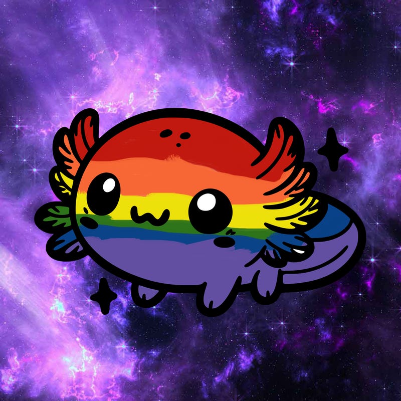 cute easy baby axolotl