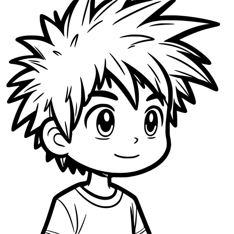 boy with spiky hair