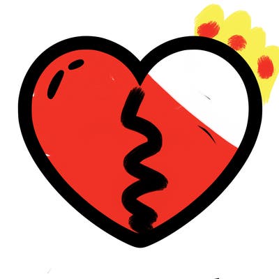 a blank heart